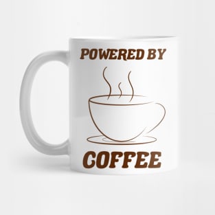 funny coffee lover powered by coffee funny coffee lover gift Mug